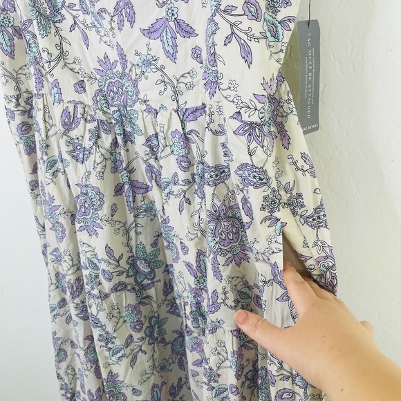 NEW Lane Bryant Smocked Floral Print Maxi Dress Boho Cottagecore Resort Size 22 - Picture 6 of 14